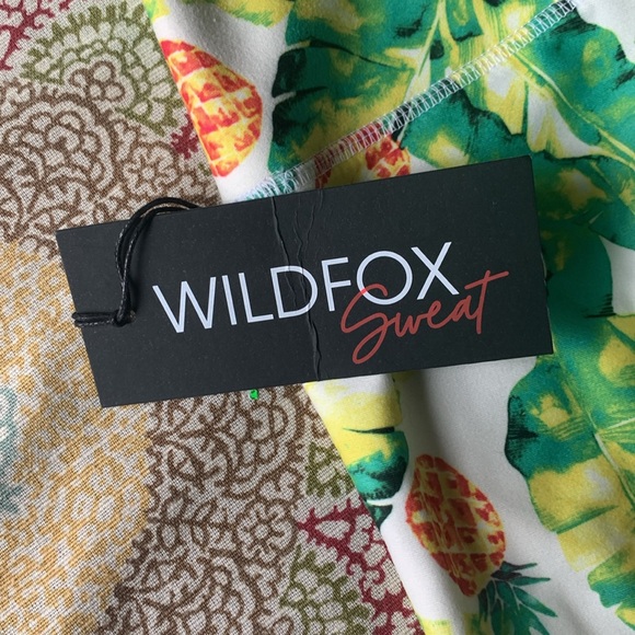 🔥💋NWT Wildfox Sweat 2pcs Set S Green Palm Leaf & Pineapples🍍 - Picture 5 of 9